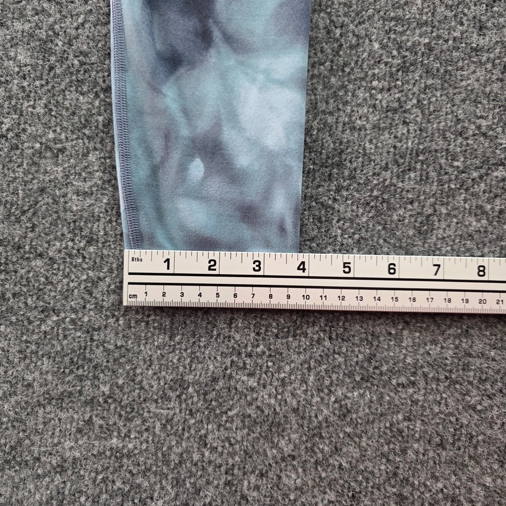 Athleta Elation Leggings High Rise Tie Dye Watercolor Blue Gray XS Yoga Tights - Picture 9 of 10